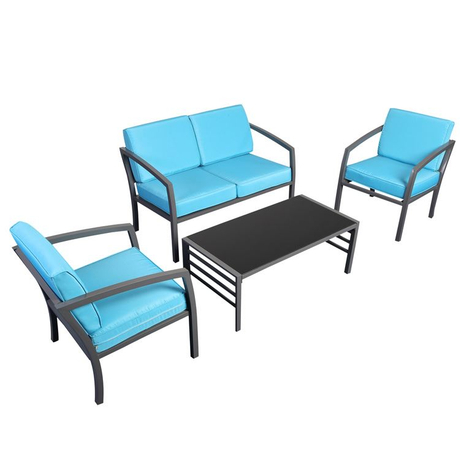Plastic wood aluminum setaluminum restaurant chair hotel outdoor sofa set aluminium garden furniture