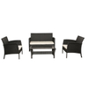 Vancouver Coffee Table Set Wicker Home Costway 4 Pc Patio Garden Unite Black Rattan Furniture