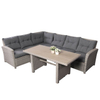 Synthetic Durable Pe Outdoor 3 Piece Peachtree Grey Patio Rattan High Garden Furniture