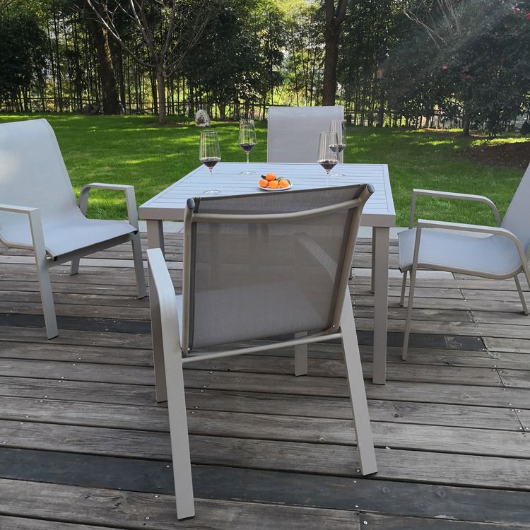 High performance aluminum bistro table and chair patio furniture outdoor aluminium furniture/ garden furniture/ aluminium table