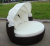 New High Rattan Round Lounge Chair