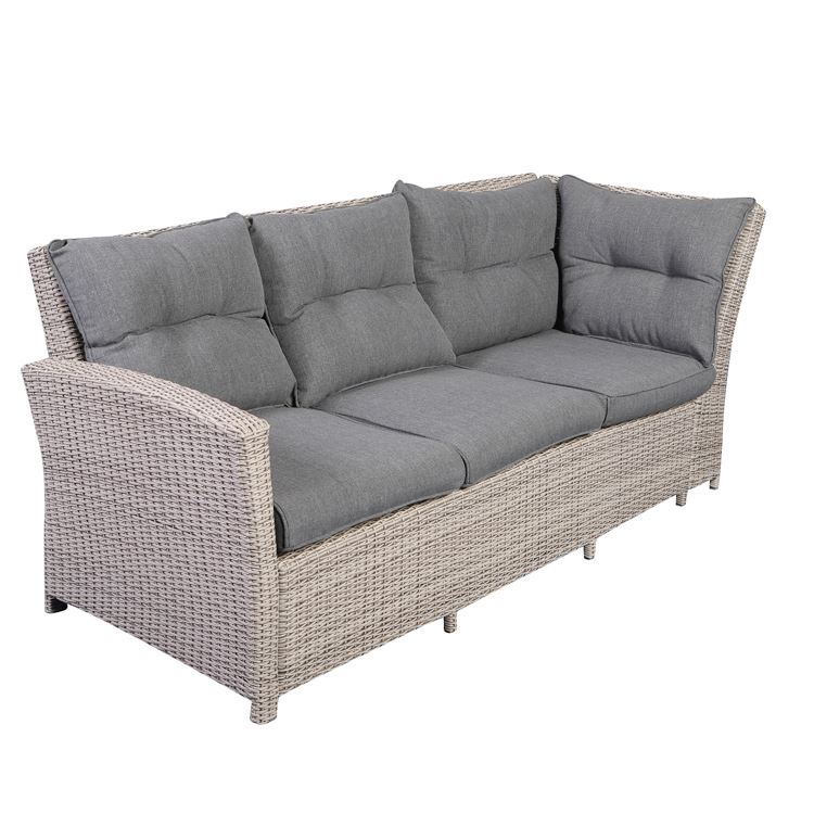Synthetic Durable Pe Outdoor 3 Piece Peachtree Grey Patio Rattan High Garden Furniture