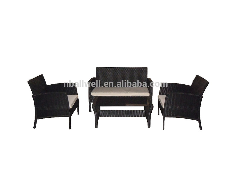 Black rattan furniture Rattan garden furniture unite Costway 4 pc