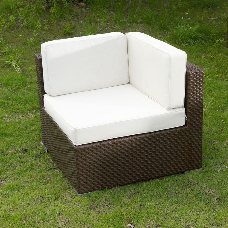 metal patio outdoor wicker 7 piece out sofa set brown corner rattan garden furniture