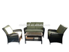 AWRF9623B Luxury Outdoor Garden Furniture Plastic Rattan Wicker Sofas new Design Rattan Sofa without Backrest