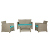 Porch Sofa with Parasol Conservatory Sets Pe Parts Rattan Style Garden Furniture