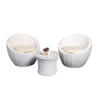 Round Used White Wicker Leisure Furniture Outdoor Table And French Bistro Rattan Chairs