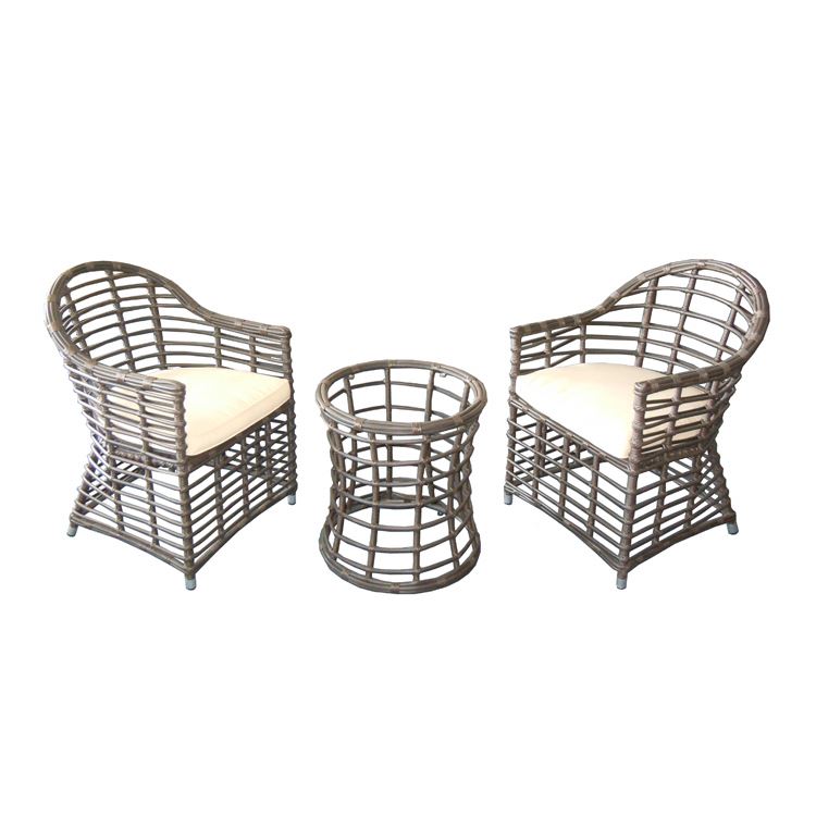 Plastic woven weaving outdoor ratan furniture patio table and chairs rattan garden chair