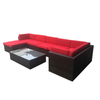 Sofa Garden Poly Black Outdoor Rattan Sectional Used Wicker Furniture for Sale
