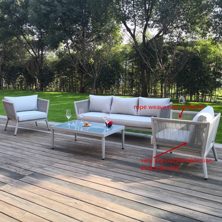 Cheap price hot sofa suppliers popular used cast aluminum metal commercial new design outdoor patio aluminium furniture