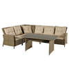 Dinning Furniture Corner And Set Rattan Garden Sofa Sets with Dining Table