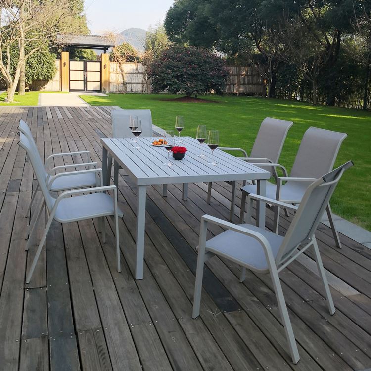 Cast Table Set Leisure Select Patio Umbrella Garden Plastic Wood Chair Aluminum Outdoor Furniture
