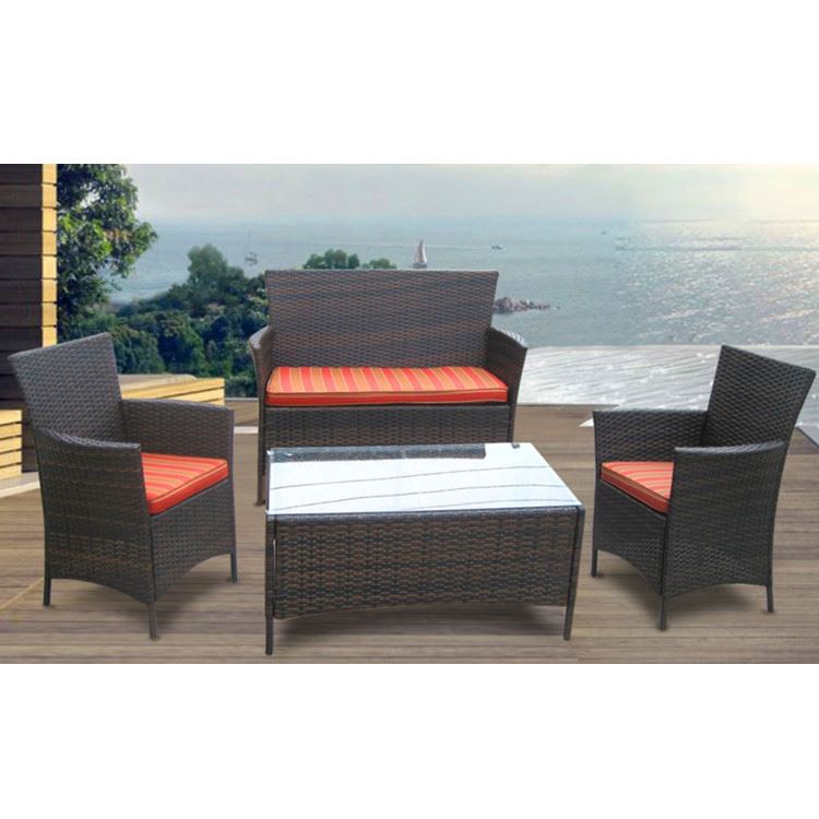 Pe 4pcs set chair outdoor kd sofa cheap rattan furniture