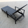 All weather adjustable chaise lounges wicker sun outdoor rattan lounger aluminum frame lounge chair