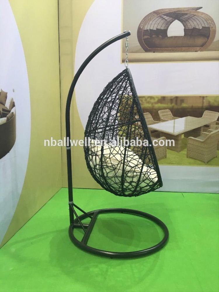 Satisfying service factory supply rattan chair hanging basket balcony chair double swing