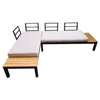 Wholesale Patio Furniture Rope Sofa Powder Coated Aluminium Frame Furniture 5 Pieces Patio Furniture Set