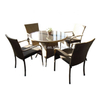 New Wicker Round Table with Four Chairs for Dining Furniture AWRF9756 From Ningbo Round Table